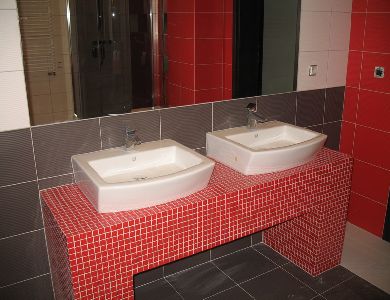 custom mosaic vanity